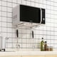 thumbnail image 4 of Wall mounted microwave oven holder, 304 stainless steel, with hook, foldable and telescopic, max load 40kg, silver., 4 of 5