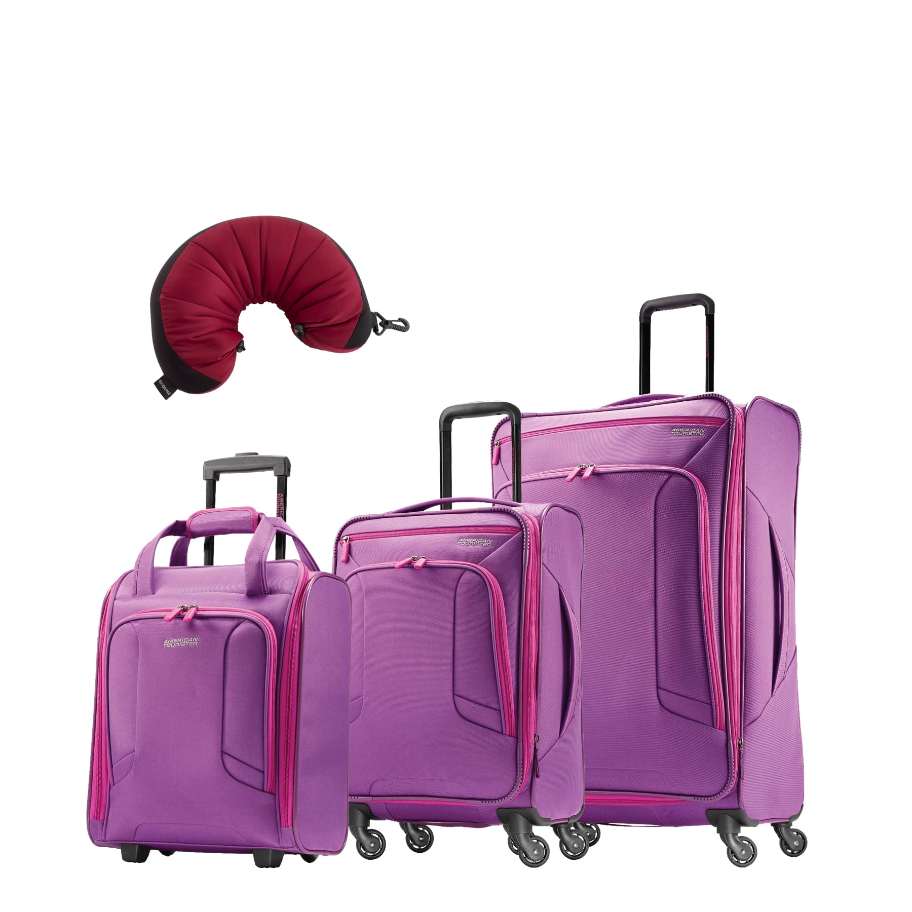 American Tourister 4 KIX 4 Piece Bundle 21", 28", Rolling Tote