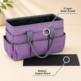 thumbnail image 7 of LAVFOX Large Craft Organizer Tote Bag, Portable Art Storage Caddy with Multiple Pockets, Purple, 7 of 7