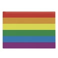 thumbnail image 1 of Pride Cutting Board, Horizontal Rainbow Colored Flag of Gay Parade Freedom Equality Love Passion Theme, Decorative Tempered Glass Cutting and Serving Board, Large Size, Multicolor, by Ambesonne, 1 of 1