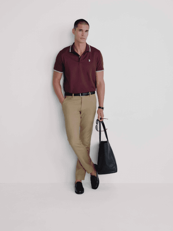 U.S. Polo Assn. Men's Slim Straight Knit Chino Pant
