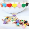 thumbnail image 3 of YIEMEEN 50PCS MultiFunctional Colorful Cute Small Clips Simple Mini Photo Clip Wooden Clips Small Love Heart Pegs Clothespin, 3 of 18