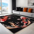 thumbnail image 1 of 5 x 7 ft Area Rugs for Living Room Black, Machine Washable Non Slip Area Rug Chinese Ink Painting Animal Fish Indoor Carpet Ultra Soft for Bedroom Dining Room Playroom Nursery, 1 of 7