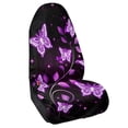 thumbnail image 2 of XYZCANDO Car Seat Towel Cover Waterproof, Compatible with Van Bucket Seat, Terry Cloth Car Seat Covers Fit for Vans Trucks(Purple Butterfly and Leaf Pattern 1 Pack), 2 of 7