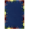 Joy Carpets Rainbow Alphabet Bold 7 ft.8 in. x 10 ft.9 in. WearOn Nylon Machine Tufted- Cut Pile Educational Rug