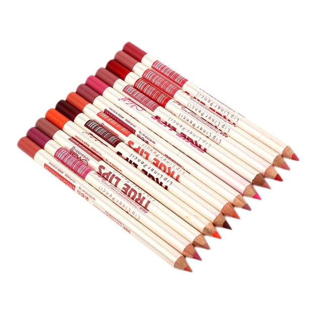 Pro Waterproof 12pcs Lip Liner Pen Pencil Herramientas Delineador de de Larga Duración Salvador Dali Lápiz labial