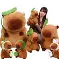 thumbnail image 2 of 30-85cm Giant Lotus Leaf Umbrella Capybara Plush Toy Cosplay Rabbit Frog Dinosaur Capibara Plush Toy Stuffed Animals, 2 of 5