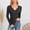 Gray, variant on Womens Long Sleeve Shirts V Neck Ribbed Knit Y2k Going Out Tops Slim Fitted Basic T-Shirts Tees Fashion Clothes