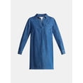 thumbnail image 5 of Time and Tru Women's Denim Shirt Dress, XS-XXXL, 5 of 5
