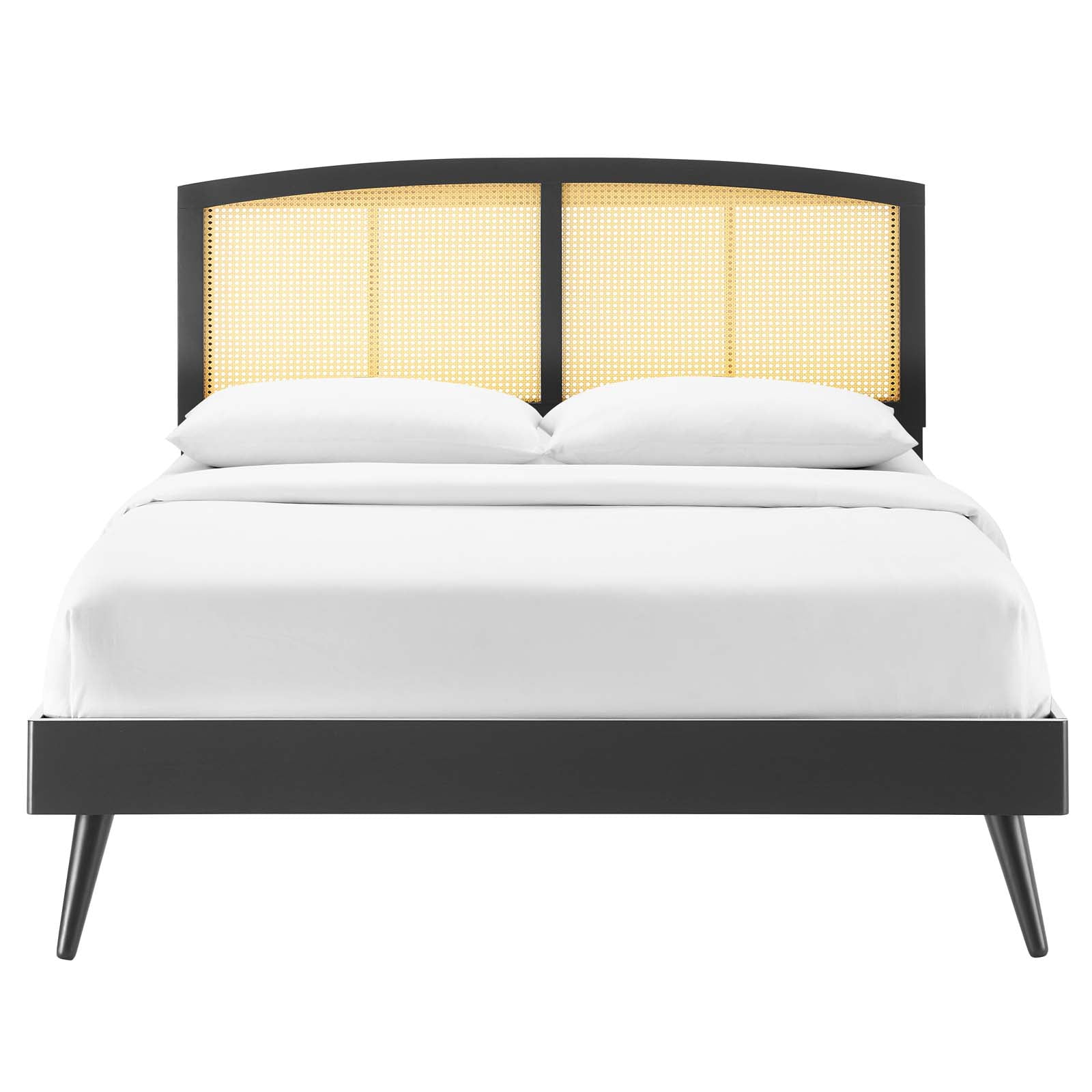 Platform Bed Frame, King Size, Wood, Black, Modern Contemporary Urban Design, Bedroom Master Guest Suite