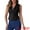 Black, variant on Women's Vintage V Neck Faux Suede Button Down Sleeveless Jacket Vest XS Gray