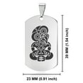 thumbnail image 2 of Stainless Steel Hei Tiki Maori Symbol Dog Tag Pendant Necklace, 2 of 3