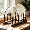 thumbnail image 4 of TACILIP Kitchen Storage, 1PC Wooden Storage Rack Kitchen Organizer Stand For Bowls Cookware Books Artworks, Home Gifts, 4 of 6