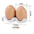 thumbnail image 4 of Ceramic Salt and Pepper Shaker Set, Mini Brown Egg Shaped Shakers with Carton Design Holding Stand, 4 of 7