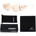 thumbnail image 5 of Gafas de sol ovaladas estilo punk retro de moda con protección lateral para hombre y mujer M, 5 of 5