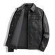 thumbnail image 1 of Nueva chaqueta de cuero para hombre, informal, de negocios, resistente al viento, impermeable, versátil, de alta calidad, chaqueta de cuero PU para hombre, 1 of 5