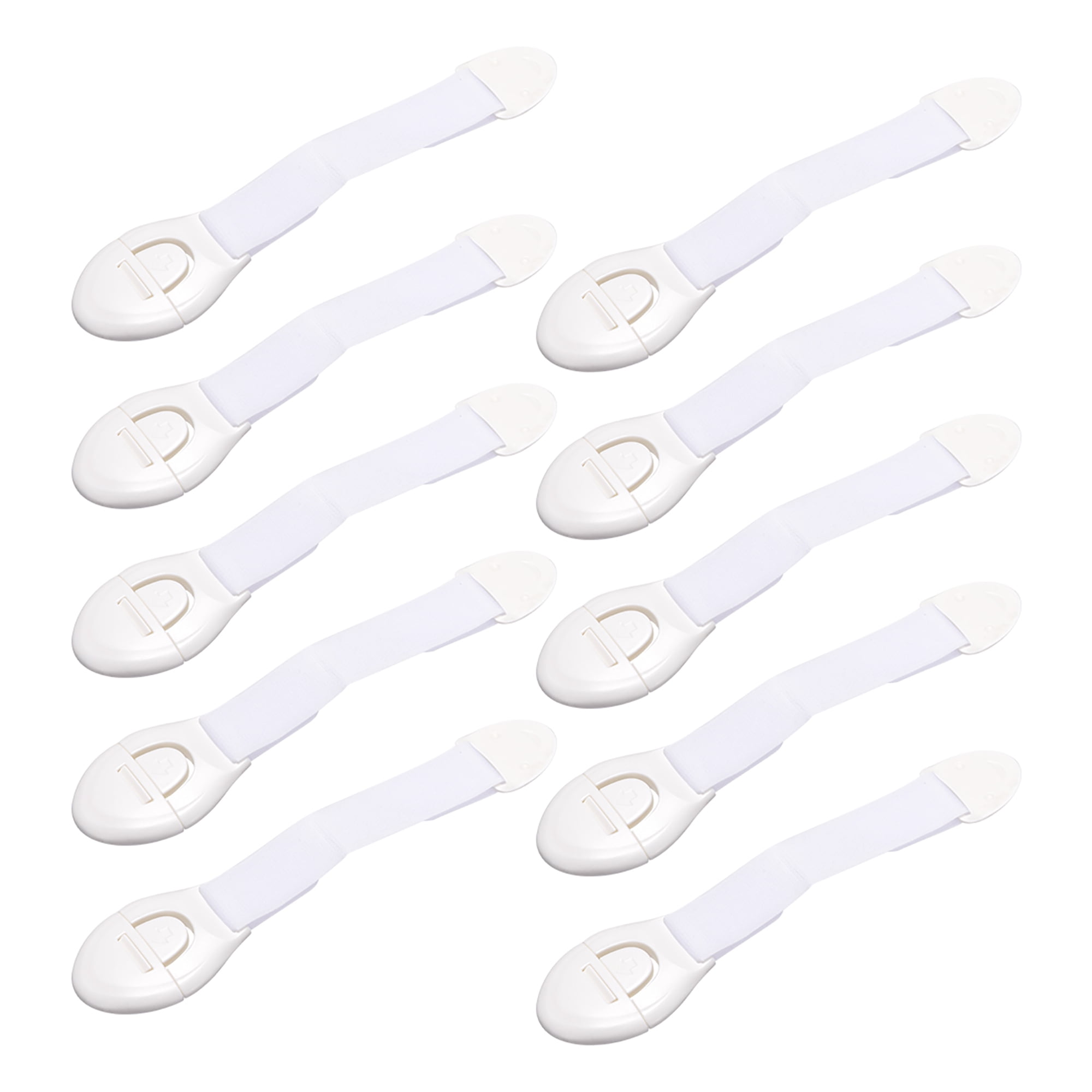 White Locks Pitch 130mm Childproof Latch Hook and Loop