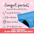 thumbnail image 4 of Hanes Culottes pour Fille, Hipster Confort, Culottes Menstruelles à Protection Modérée, Lot de 4, 14, 4 of 6