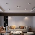 thumbnail image 2 of Foco de techo LED de 7 W para montaje en superficie, luz de pared directa, 10 x 6,5 cm, blanco frío 4000 K, no regulable, aplique de aluminio o foco (blanco-blanco frío) JAMW Sencillez, 2 of 5