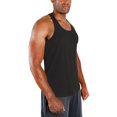 thumbnail image 2 of DEVOPS 3 Pack Men's Y-Back dry Fit Muscle Gym Workout Tank Top (2X-Large, Black/Black/Black), 2 of 4