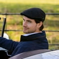 thumbnail image 5 of Black Irish Linen Hat For Men By Mucros Weavers, Size Medium, 5 of 6