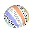 thumbnail image 1 of YFYANG Women's Double Waterproof Shower Cap, Rainbow Colored Abstract Lines Reusable Hair Cap for All Hair Styles and Head Sizes, 1 of 9