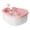 Pink, variant on Manual Fruit and Vegetable Washer, Hand-Crank Spinner with Brush and Double-Layer Drain Basket, Sky Blue