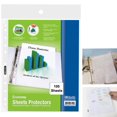 thumbnail image 1 of 100 Sheet Page Protectors Clear Plastic Sleeve Binders 8.5 x 11 In Paper Office, 1 of 5