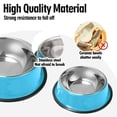 thumbnail image 3 of Stainless Steel Cat Bowls 3 Pack, Puppy Small Dogs Bowls for Food and Water, Cat Dish Set for Wet Food or Kibbles, Multifunctional Pet Bowls, Colored Non Skid Anti Slip Feeding Plate - type:style4, 3 of 6