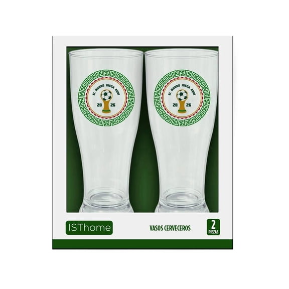 Vaso cervecero Ist Home mundial 2 piezas