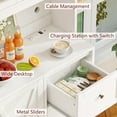 thumbnail image 5 of Tall Pantry Storage Cabinet, Freestanding Kitchen Cabinet with Drawers & Doors, Adjustable Shelves, LYGZ011WE, 5 of 9