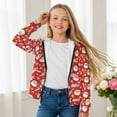 thumbnail image 5 of chaqlin Christmas Hoodies for Girls 8-10 Santa Claus Zip Up Hooded Sweatshirts Kids Long Sleeve Hoodie Jacket Xmas Coat with Pockets, 5 of 7
