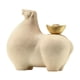 thumbnail image 1 of Figura de cerámica de caballo chino para escritorio, sala de estar y chimenea. Beige, 1 of 9