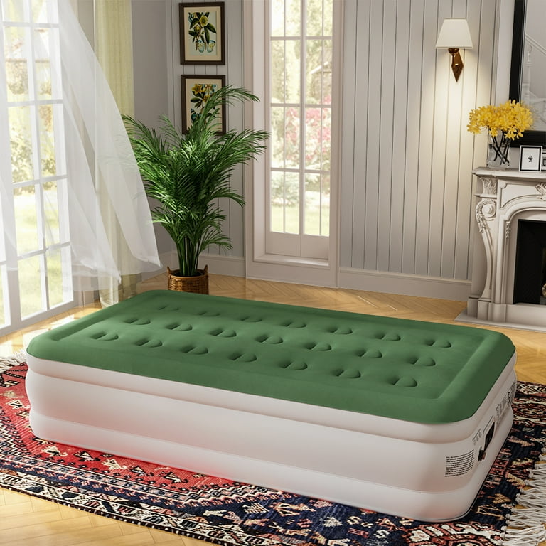 Zearna 16 Twin Air Mattress Durable Blow Up Mattress with Built in Pump for Guest Home Camping