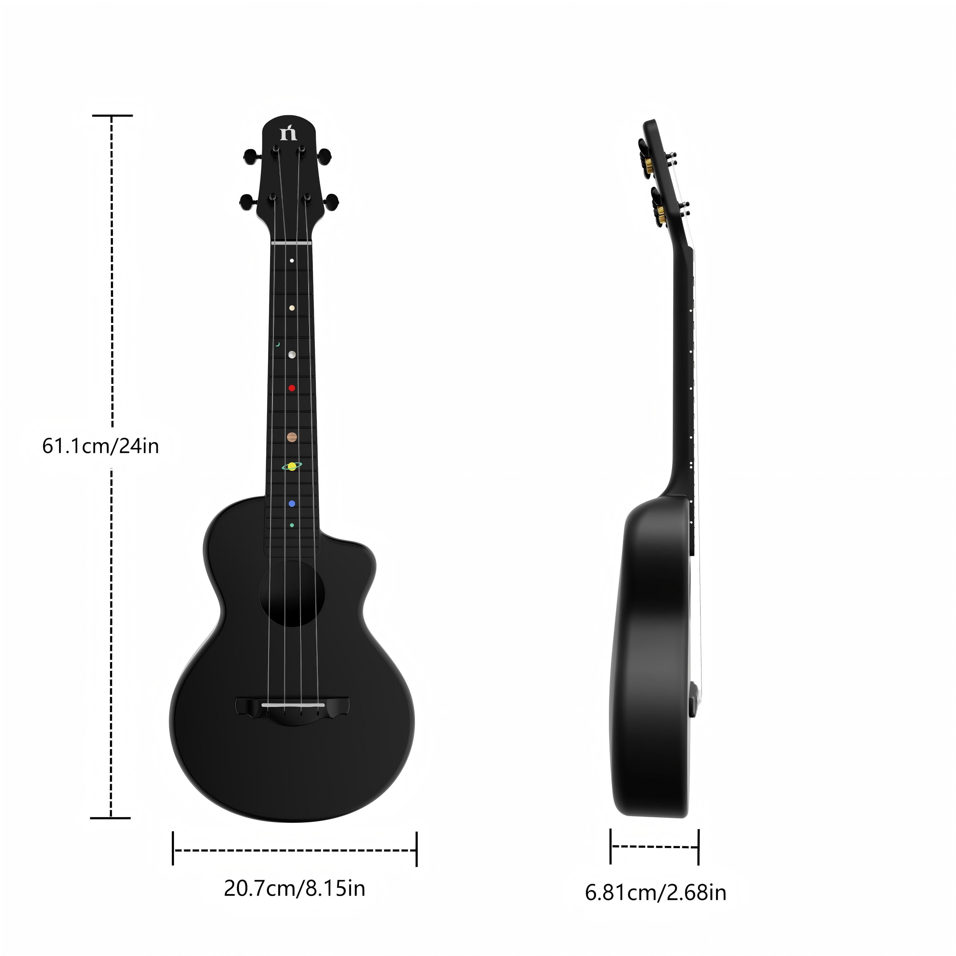 Natasha Asteroid Carbon Fiber 23-inch Ukulele , Travel Ukuleles,Integrated Casting With Carbon Fiber Composite Material, light and portable.