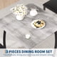 thumbnail image 3 of Juego de Comedor 3 Piezas para Espacios Pequeños | Mesa con 2 Sillas que se Guardan ABAJO, Tapizadas en PU | Ahorra Espacio Totalmente - Ideal para Departamentos tubo negro y gris, 3 of 8