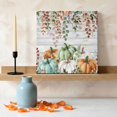thumbnail image 3 of Ships Next Day Canvas Wall Art 10"x10",Green Orange Blue Fall Wood Framed Canvas Print Painting,Thanksgiving Pumpkin Botanical Vintage Ready to Hang Picture Wall Decor for Kitchen Nursery Office, 3 of 9