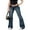 A-Light Blue, variant on Y2K Flare Pants For Women Low Rise Cargo Pants Retro Harajuku Skinny Jeans Denim Trousers Streetwear