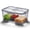 1 Pcs (Grey), variant on Airtight Bread Box with Date Indicator Lid, Kitchen Counter Bread Storage Container, Portable Bread Boxes for Homemade Bread, Toast, Bagel, Donut, Cookies and Fruit