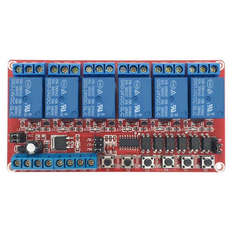 6-Channel 12V Latching Relay Module Switch Controls the High Voltage H Current 