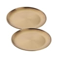 thumbnail image 1 of Paquete de 2 s de acero inoxidable, s de cena de metal de 9.0 in para niños pequeños, para picnic / camping al aire libre, saludable y Macarena Plato llano de acero inoxidable, 1 of 8