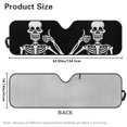 thumbnail image 6 of Uorisanigo Funny Skull Print Front Windshield Sunshade Compatible with 2007-2024 Wrangler Rubicon Sahara TJ JK JKU 2 & 4 Door Window Shade Sun Visor Protector Blocks UV Rays Keep Vehicle Cooler, 6 of 7