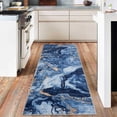 thumbnail image 3 of Boho Modern Abstract Runner Rug 2x6 Machine Washable, Non-Slip Backing, Soft Low Pile Faux Wool Carpet for Kitchen Entryway Hallway, 3 of 9
