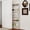 Ancient White + MDF, variant on Arched 4-Tier Storage Cabinet with Carved Edges, MDF Bookcase with Black Metal Frame & Hand-Painted Finish, Freestanding Display Shelf for Living Room, Study, or Office (70.5×30×116 cm)