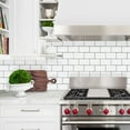 thumbnail image 5 of clevermosaics Peel and Stick White Vinyl Subway Tile Backsplash for Kitchen and Bathroom, Set of 10, 5 of 9