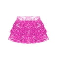 thumbnail image 4 of JanJean Kids Girls Sequins Ballet Tutu Mini Skirt Latin Jazz Dance Dress Gymnastics Costume Sparkling Hot Pink 8, 4 of 5