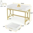 thumbnail image 4 of Tribesigns 41’’ Computer Desk with Two Drawers, Modern Study Writing Desk with Storage, 4 of 9