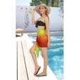 thumbnail image 3 of HAPPY BAY Women's Swimsuit Sarongs Short Beach Pareo Wrap Cover Ups One Size Crimson, Sun, 3 of 4