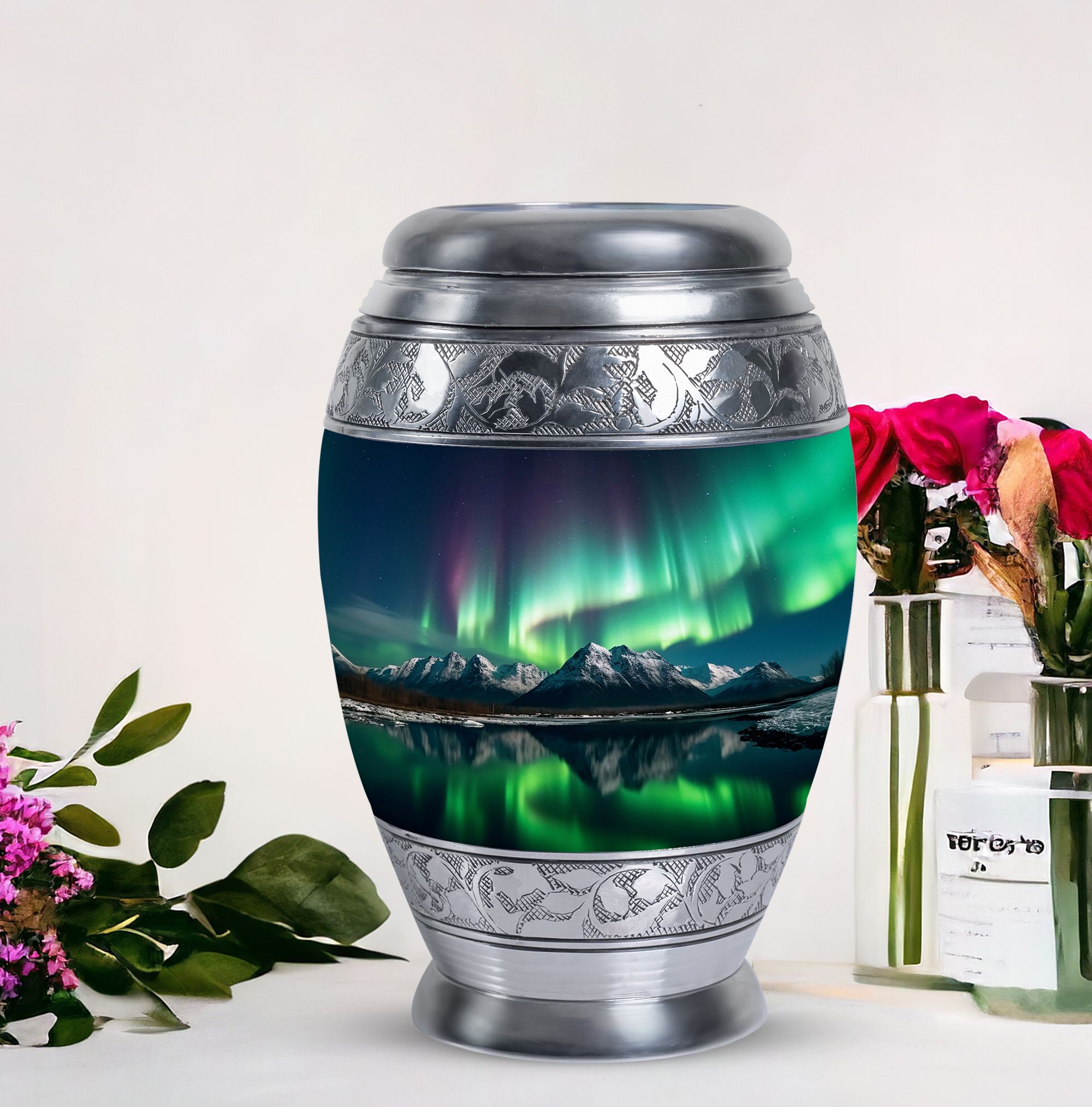 Aurora Borealis Urn For Human Ashes, Urns For Human Ashes Adult, Urns For Women Ashes, Urn For Ashes Adult Male, Funeral Urns For Adult Ashes Women, Bird Urns, Urns For Ashes Adult Female 10 Inch