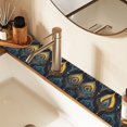 thumbnail image 2 of Yayeee Faucet Mat for Kitchen Sink 14.7" Diatomite Long Splash Guard Pad, Navy Blue Art Pattern, 2 Pack, 2 of 7